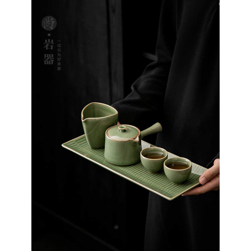 覆古功茶具LLB干冲泡茶小夫茶具茶壶待杯茶盘全套办公室客厅接茶