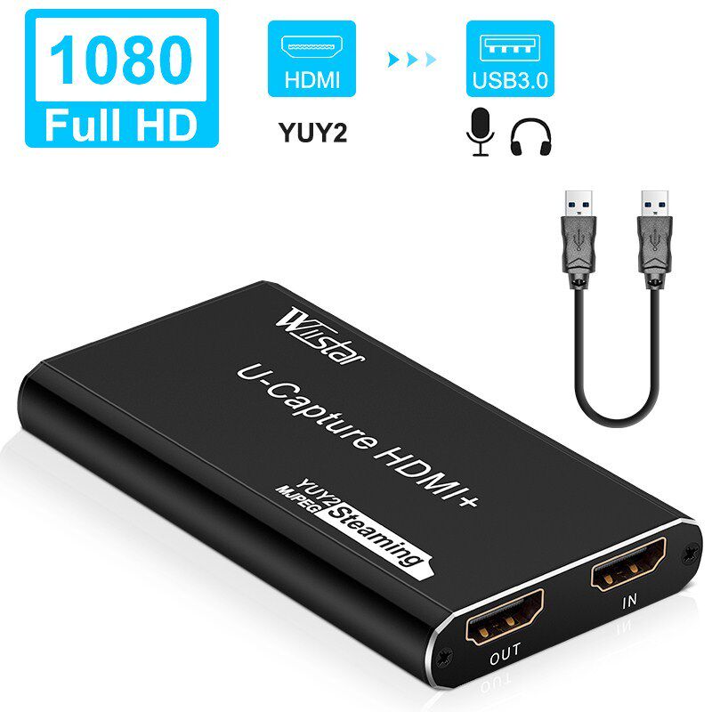 HDMI USB高清视频采集卡YUV2源码处理无延迟游戏直播专用4K环出