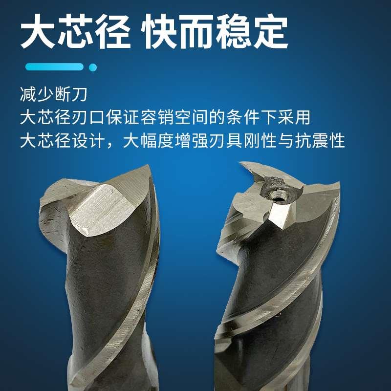 西南工具数控超硬磨制高速钢锥柄立铣刀2刃 白钢铣刀莫氏锥柄