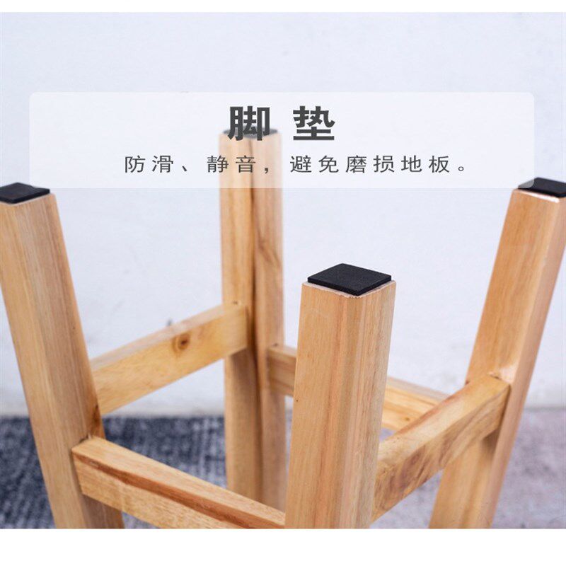 速发实木凳子板凳圆凳餐桌凳家用成人橡木登客简厅约榫木凳卯小凳