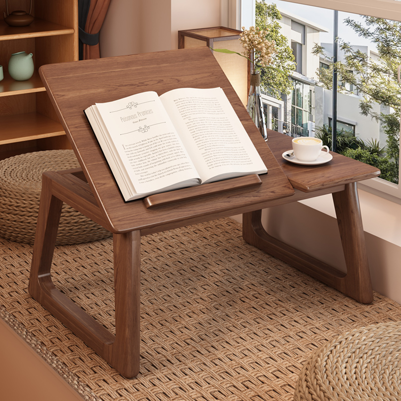 速发实日飘窗桌家用可折叠电脑桌台矮米书桌木式榻榻桌茶桌床上桌