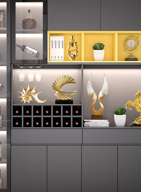 速发简约办公室柜艺品摆件创意家居客厅关玄电视柜酒工装饰品