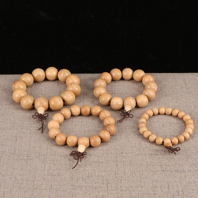 速发肥城桃木手串桃免佛珠上漆木漆手錬无佛头款雕手手串念珠刻饰