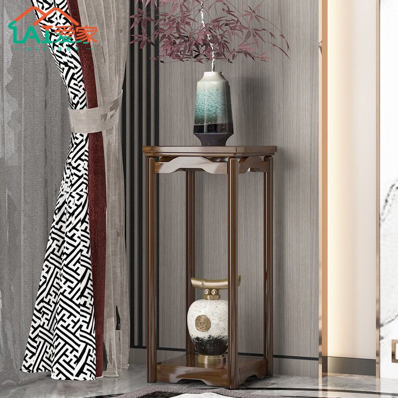 速发花架子台式物架客端落地式中置室内仿古花台轻奢高厅花几花盆