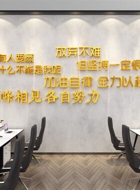 速发办公室语标贴装饰企业文化设计会议室背景激励志面墙团队公司