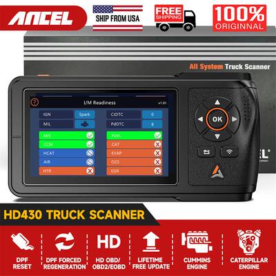 速发ANCEL+HD430重型卡车扫描仪DPF重置强制再生+OBDII/HDOBD诊断