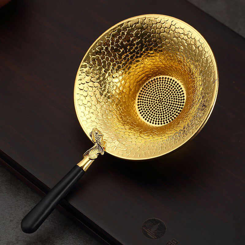 速发纯黄铜茶泡网茶隔茶叶过滤网茶漏配件用品滤茶器茶滤具茶王金