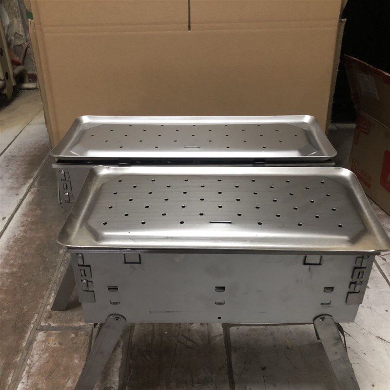 速发东北厚齐木尔烧烤炉便携式折叠哈炭烤锅加齐铁老式碳锅方形烤