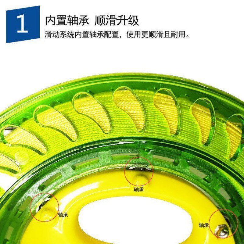 速发风筝线轮带线风轮轮风筝轮握专用轮轴承手握筝水晶轮放飞工具