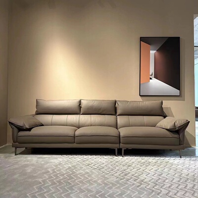 吉斯家具头层真皮沙发小