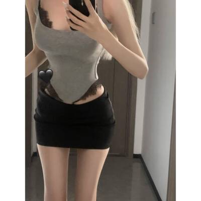 02妹1ope缎身面级感半裙女百搭显瘦短JUM裙性感辣包臀裙气质高老