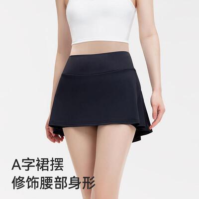 冰丝运动短裙夏球季新款网防裙防女走光lulu瑜xc0430伽裙半身裙晒