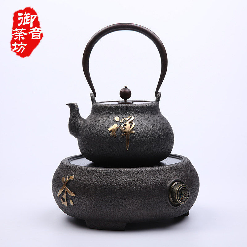 茶禅一味铸铁外壳电陶炉不挑壶可加热玻璃壶银壶铜壶陶壶明火茶炉