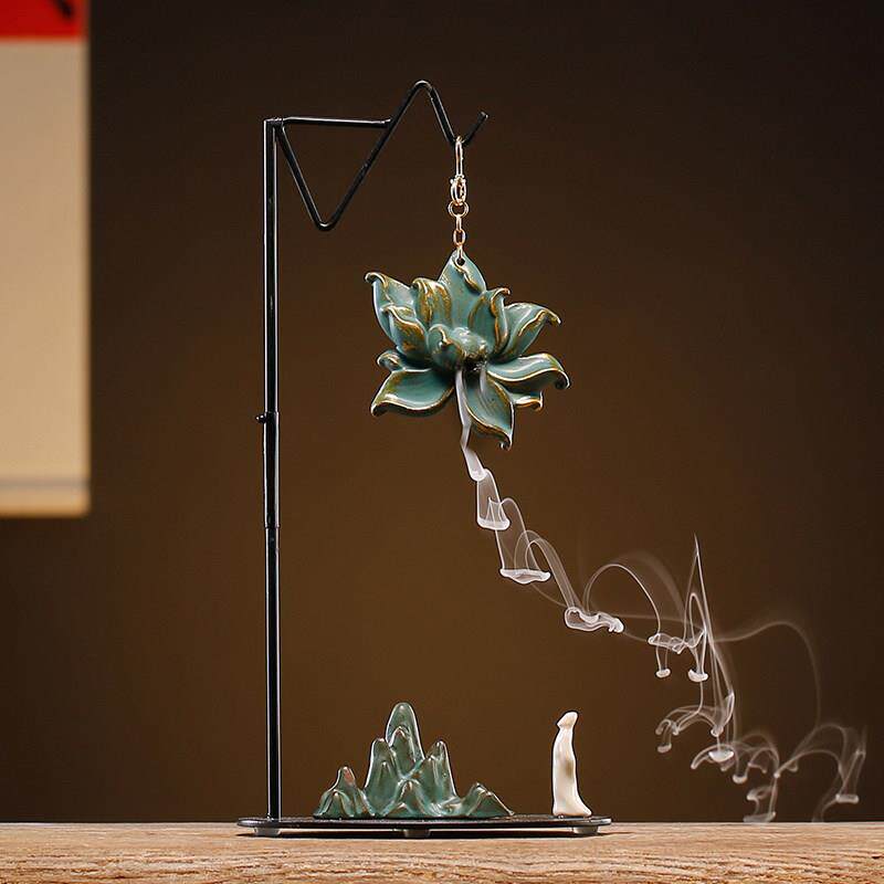 禅宗回流香炉装饰创意装饰佛堂家室内塔香炉檀香陶瓷香薰燃烧器