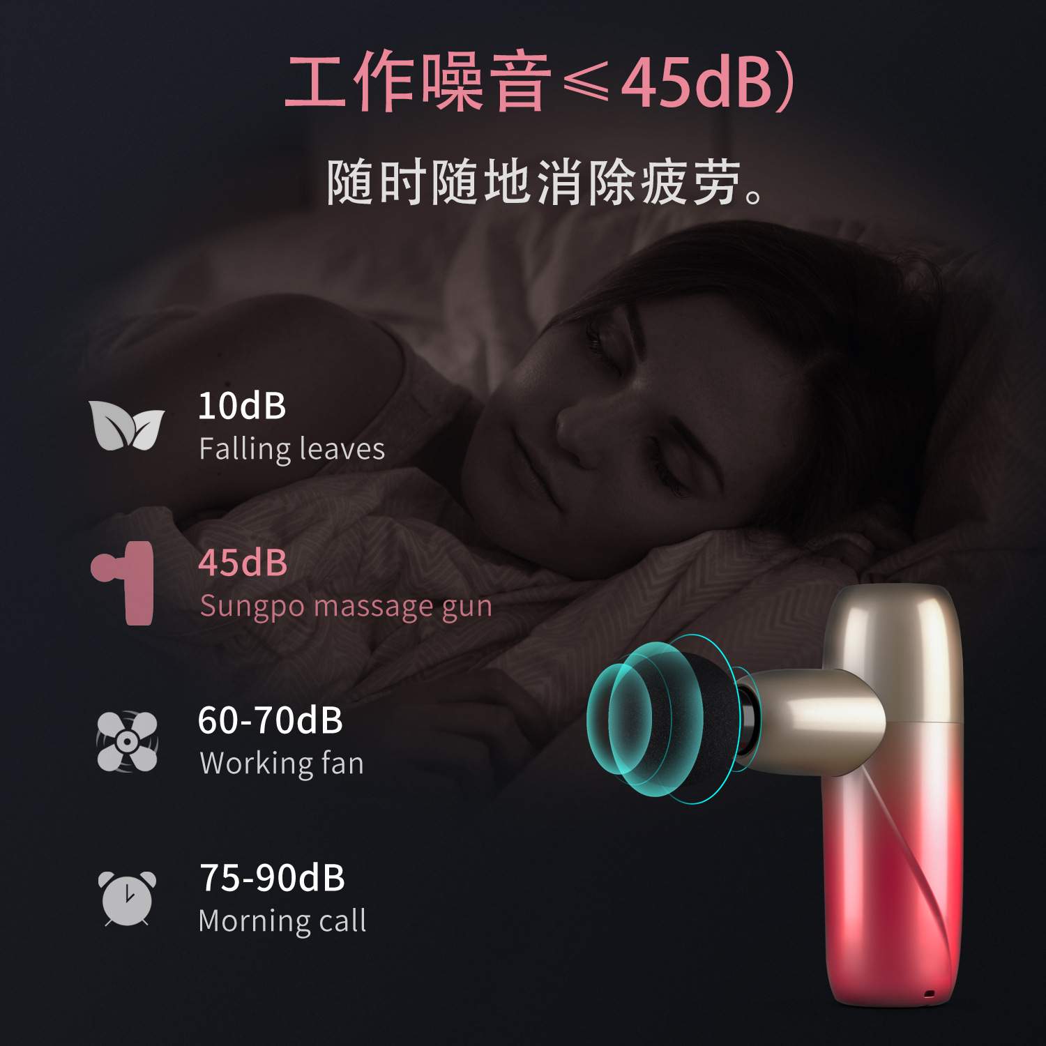 无刷mini随身专业户外便携迷你按摩筋膜枪敲打电动按摩器智能