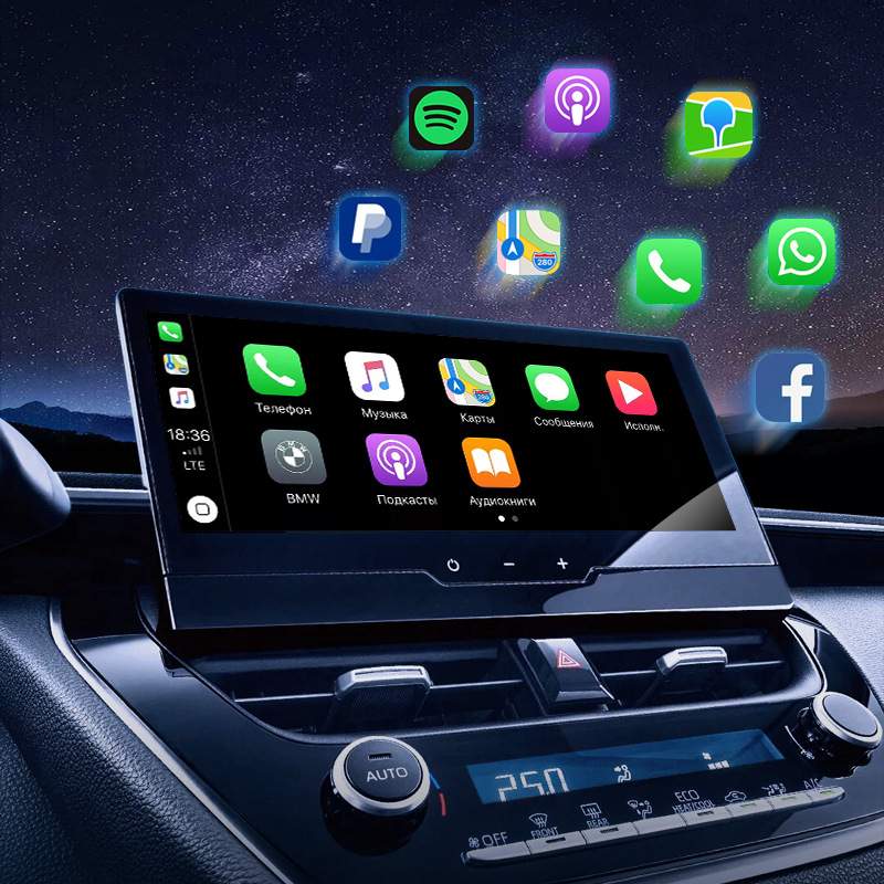 热销有线转无线CarPlay盒子智能4G高通八核AIBOX车机互联盒子