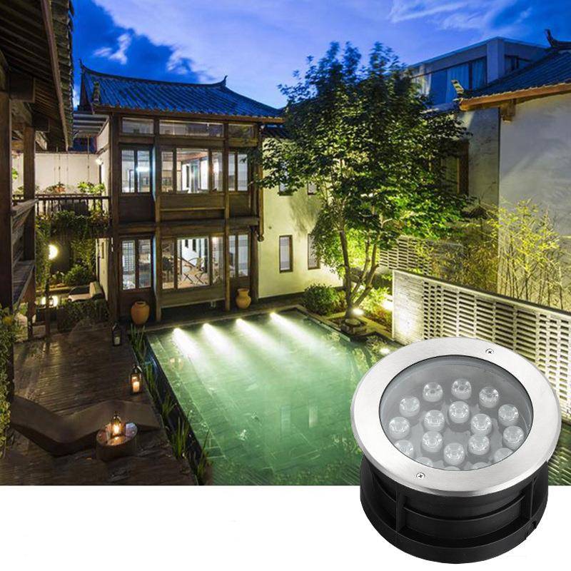 led水底地埋灯嵌入式泳池七彩观景水下灯水底壁灯24V不锈钢埋地灯