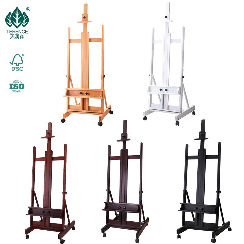 画架美术生专用榉木落地油画架室内木质素描油画木制画架展示架