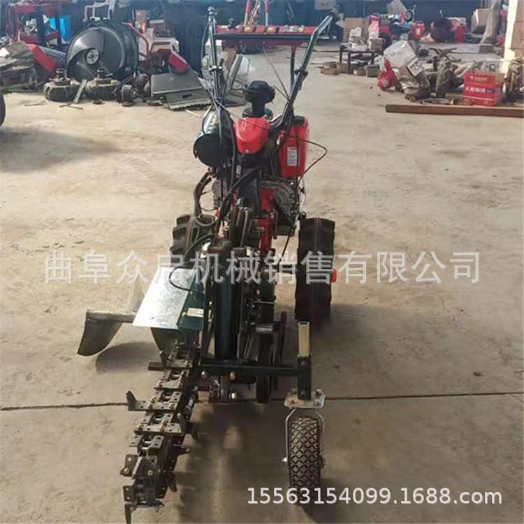 链式挖坑机手扶改装链式土壤开沟机工程开槽机水泥管道开坑打沟机