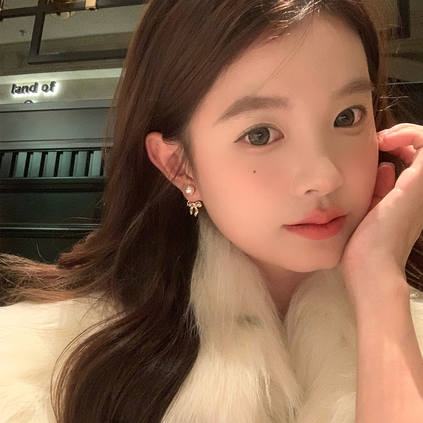 【我的脸很圆】简约通勤风一款两戴蝴蝶结耳钉小众独特珍珠耳钉女