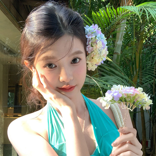【我的脸很圆】春日繁花仿真发簪设计感浅色系百搭发簪发饰配饰女