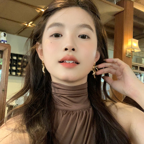 【我的脸很圆】小众设计金色烟花耳钉轻奢高级感金属风老钱风耳环