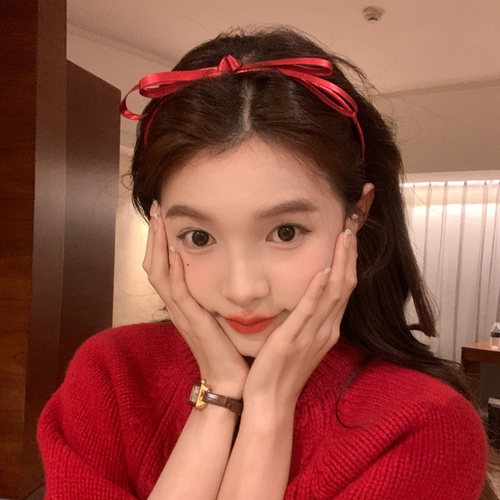【我的脸很圆】甜美少女芭比丝带双层蝴蝶结发箍在逃公主生日头箍