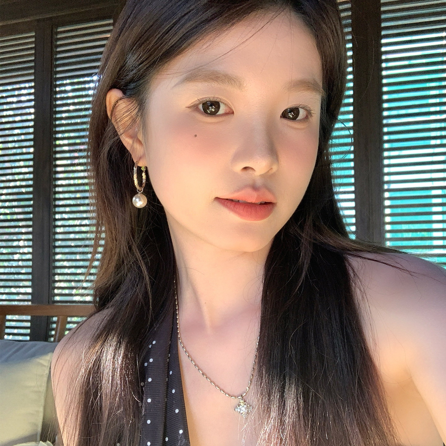 【我的脸很圆】法式经典珍珠吊坠耳环小众设计素圈气质时尚耳环女图片