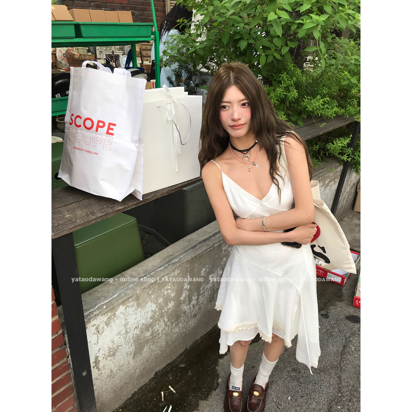 牙套大汪 【东京tock】女装2025新款夏含30天丝纯色超好看连衣裙