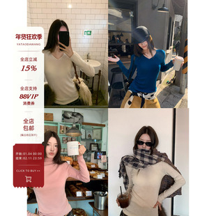 牙套大汪【百变多巴胺】绵羊毛无缝一体多领形多色保暖羊毛针织衫