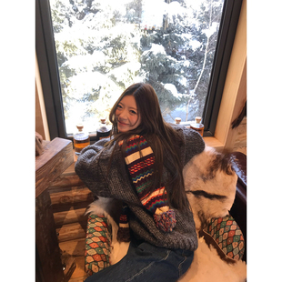 牙套大汪【北约冬季】2色！粗针圆领毛衣冬季新款简约通勤百搭