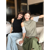 神秒出片早秋版 太古里街拍 高领设计毛衣 权威姐 牙套大汪