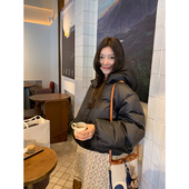 贝果羽绒 2024冬季 新款 牙套大汪 短款 连帽羽绒服蓬松保暖外套