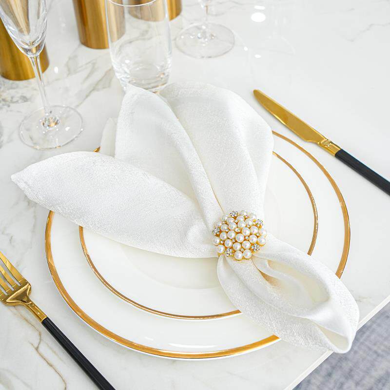 红色餐巾布中式西餐厅围脖子高档折花擦杯口布装饰布垫.布餐巾