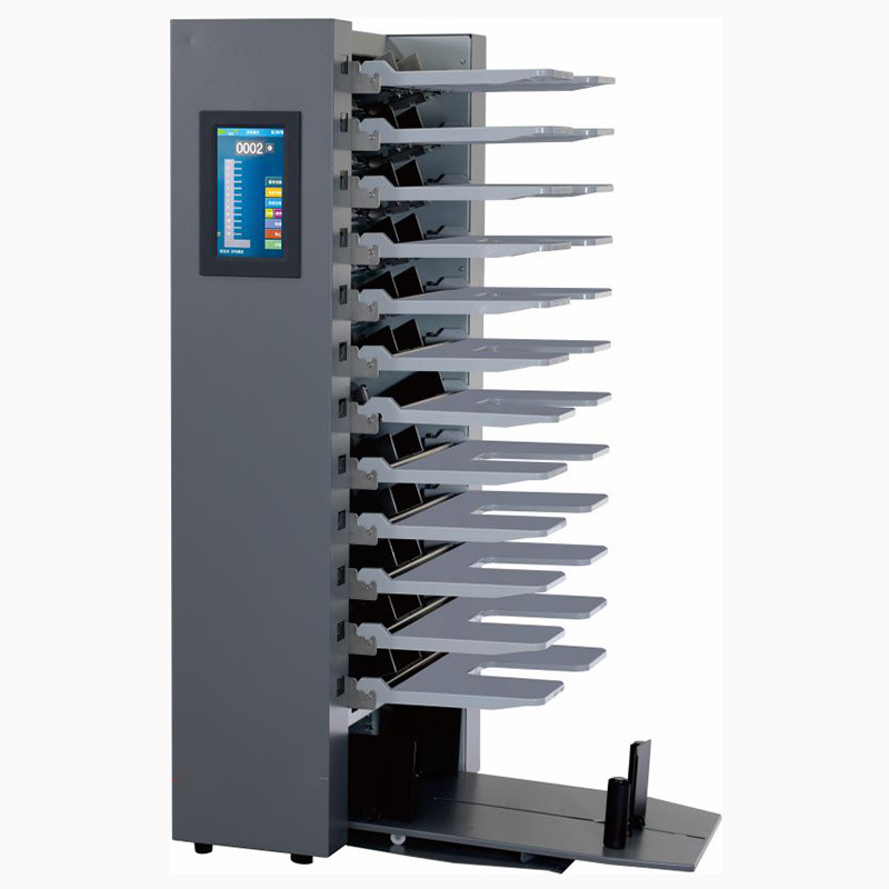 ST12自动配页机12格触摸屏可联机自动配页订折无碳纸双胶纸配页