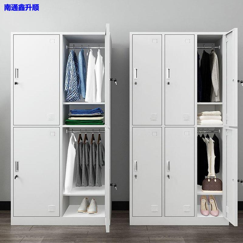 钢制更衣柜员工储物柜工厂宿舍换衣柜多门铁皮柜健身房带锁收纳柜