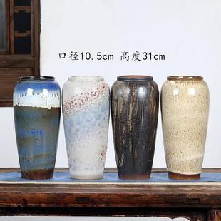 宜兴紫砂花盆粗陶彩釉花瓶花器景观桌面简约复古陶瓷多肉法师花盆