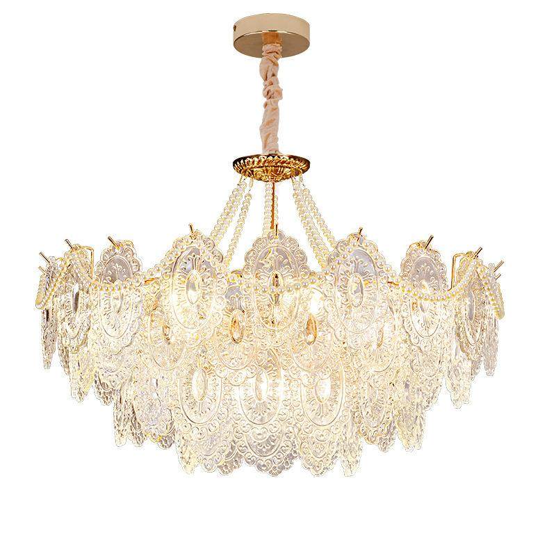 法式奶油风吊灯轻奢水晶网红枝形现代简约灯大气客厅卧室中山灯具,家装灯饰光源,智能吊灯,淘宝优惠券,粉丝福利购,淘宝优惠卷