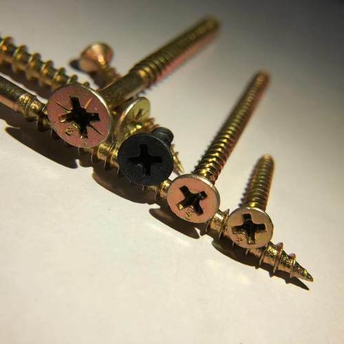 纤维板钉木牙螺丝镀锌十字沉头自攻螺丝快丝彩锌生态钉M4