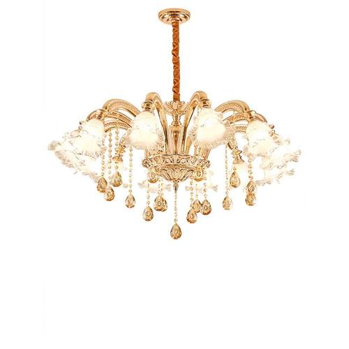 欧式吊灯客厅锌合金水晶灯简欧餐厅卧室奢华大气现代吊灯