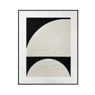 轻奢纯手绘油画立体高级感铝合金装饰画现代简约艺术壁画走廊挂画