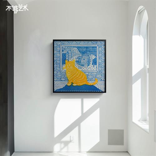 美式复古动物玄关过道壁画小众客厅装饰画沙发背景墙挂画图片