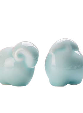 家居软装饰品十二生肖摆件陶瓷鼠鸡龙蛇羊狗新年礼物猪虎兔牛猴马