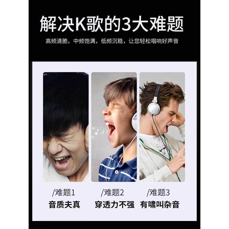 动圈麦克风家用ktv手持话筒户外k歌直播设备防啸叫旅游大巴车讲话