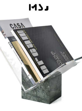 新疆包邮轻奢简约亚克力杂志架陈列架书架桌面摆件书房样板房家居