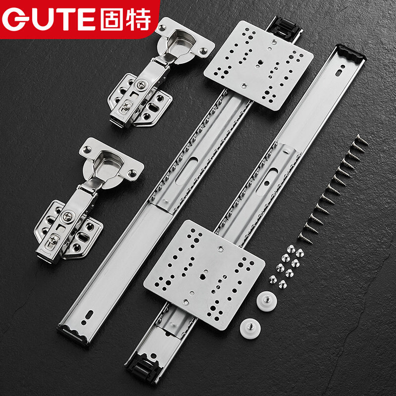 固特回旋门轨道上翻隐藏侧装五金配件橱柜门内藏折叠顶装口袋蝴蝶