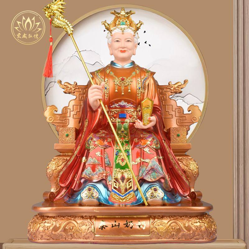 新款碧霞元君泰山奶奶像体树脂泰山娘娘泰山老母神像摆件家用供奉