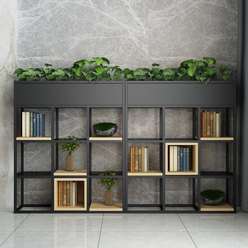 铁艺餐厅隔断装饰花架办公室置物架工业风卡座绿植围栏矮隔断屏风