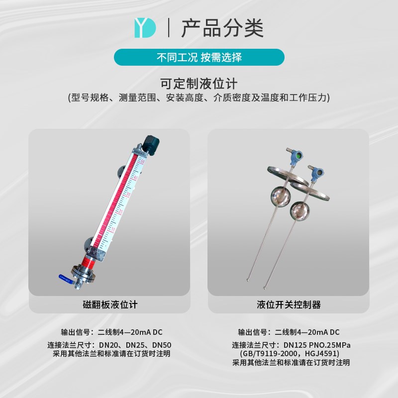 大洋磁翻板液位计PP高温浮球顶测装带远传面板水位油箱液位传感器