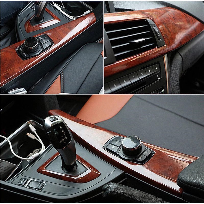 汽车内饰改色膜仿木纹亚面贴膜亮光檀柚桃木中控仪表台改装饰贴纸